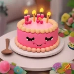 Adorable Hello Kitty cake with a pink bow, white frosting, and black whisker details, perfect for birthdays or themed celebrations.